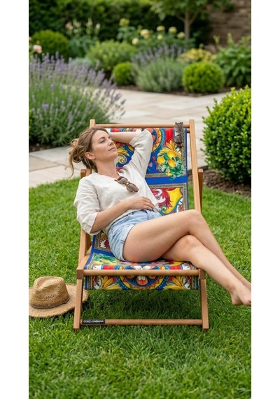 Solea Clover Limone Şezlong Çok Renkli