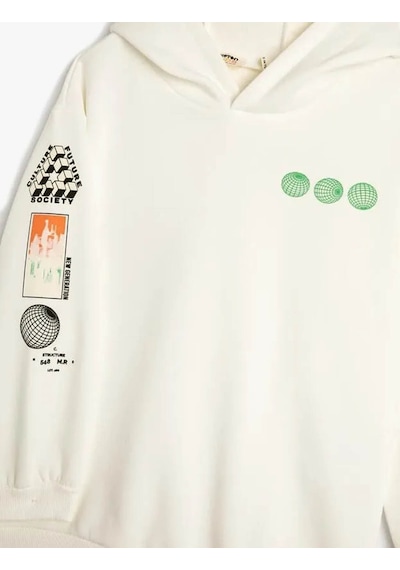 Koton Erkek Çocuk Sweatshirt Ekru 4wkb10007tk 24ky59000314 Y5915