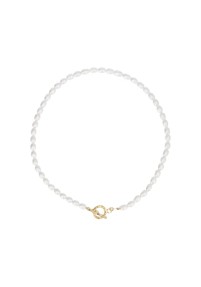 Emılıano Jewellery 925 Ayar İncili Kolye Gold - Rose Gold - Gümüş