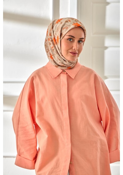 Silk Home Velora Eşarp 161001-13 Turuncu, Bej, Sütlü Kahve