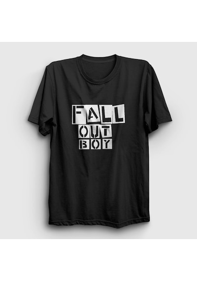 Presmono Unisex Boxes Fall Out Boy T-shirt Siyah