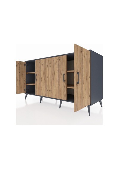 Kronos Konsol 4 Raflı 4 Kapaklı 176x59x99 Antrasit-çam Atlas Çam/atlas Çam - Antrasıt Kronos Konsol 4 Raflı 4 Kapaklı 176x59x99 Antrasit-çam Atlas Çam/atlas Çam - Antrasıt