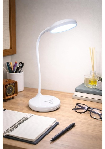 360 Derece Döner Led Masa Lambası, Ayarlanabilir Parlaklık, Dokunmatik Kontrol, Usb Şarj, Göz Koruma Özelliği İle Genel