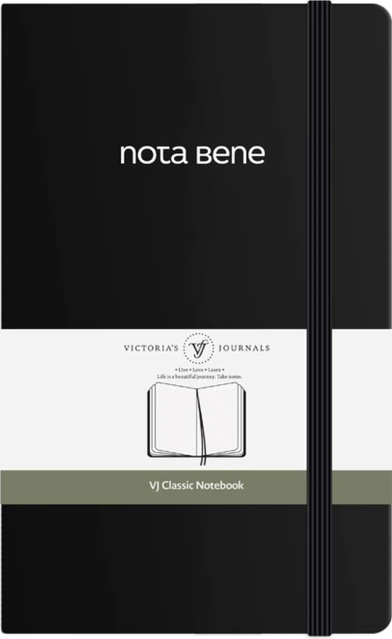 Note Bene 9219 Classıc Notebook Sert Kapak 13x21cm 70gr.400 Syf. Çizgili Defter Siyah