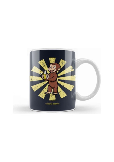 Curious George Retro Japanese Kupa Bardak Porselen Karışık