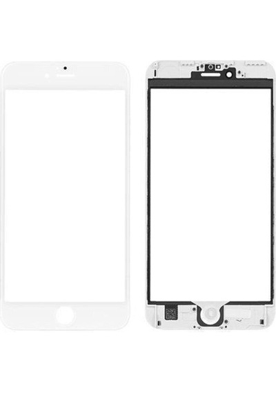 Apple Uyumlu iPhone 6G Çıtalı Ön Cam BEYAZ