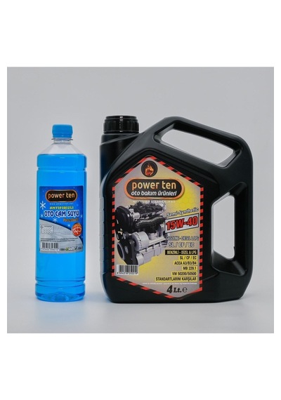 Power Ten 15W-40 Motor Yağı 4 L + Cam Suyu
