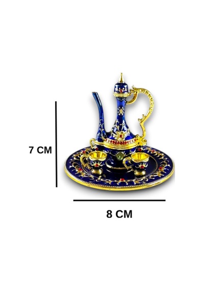 Taş Detaylı Dekoratif Likör Takımı 6 Parça Mıknatıslı Tepsi Üzerinde Sabit Taşlı Takım 8x7 CM 728347973