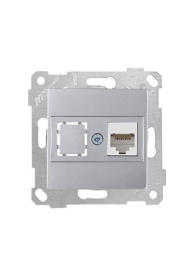 Mutlusan Rita Mekanizmalı Tuş Data Prizi 1 Rj45 Cat6 İnox