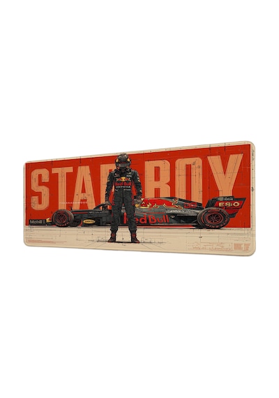 Max Verstappen Red Bull Racing Formula 1 40x90 Cm Oyuncu Mousepad Kaymaz Taban Büyük Boy Mousepad Siyah