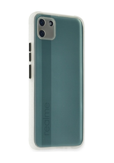 Realme C11 Kılıf Miami Şeffaf Silikon - Şeffaf -