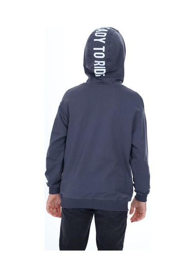 Toontoy Kids Toontoy Erkek Çocuk Oversize Kapüşonlu Hafif Düşük Omuz Baskılı Sweatshirt - 2 İplik Füme Toontoy Kids Toontoy Erkek Çocuk Oversize Kapüşonlu Hafif Düşük Omuz Baskılı Sweatshirt - 2 İplik Füme