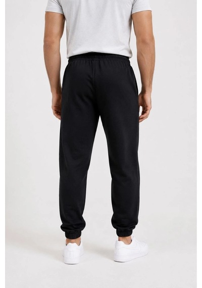 2As Erkek İki İplik Beli Lastikli Bağcıklı Regular Fit Jogger Eşofman Altı - Siyah