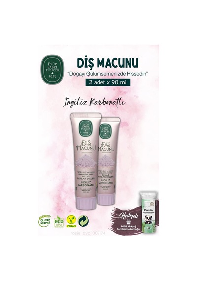 İngiliz Karbonatı X2 Diş Macunu 90 Ml Ve Rosıe Beyazlık