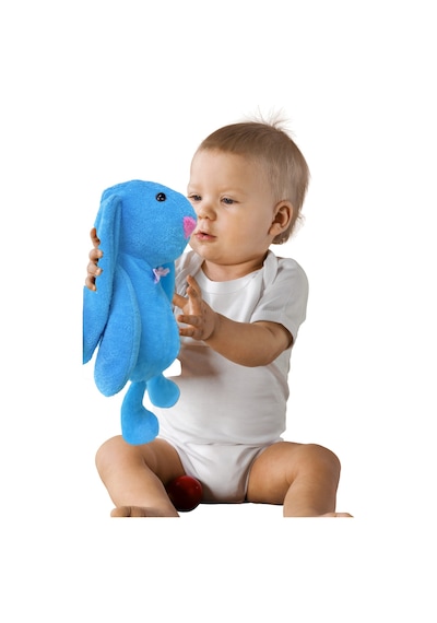 Uyku Arkadaşım Papyonlu Uzun Kulak Bunny Peluş Tavşan Turkuaz