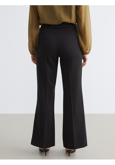 Lcw Modest Siyah Standart Fit Toka Detaylı Kadın Pantolon