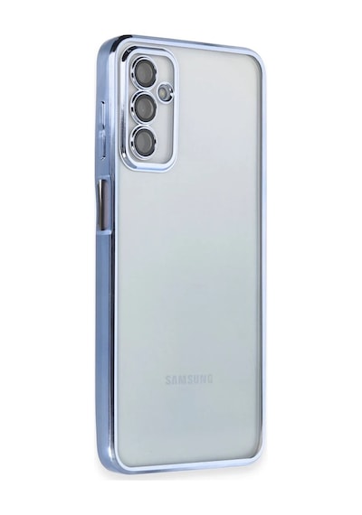 Samsung Galaxy M23 Uyumlu Kılıf Lensli Silikon - Açık Mavi