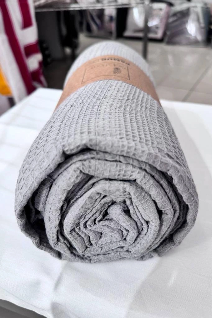 Çeyiz Diyarı Tek Kişilik Yazlık Pamuklu Tek Pike Gri Gri