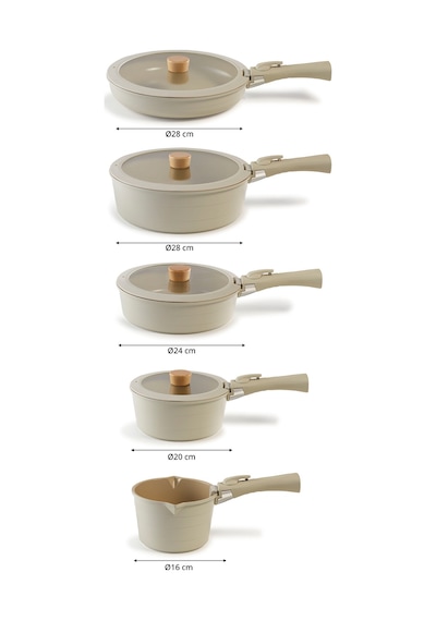Neoflam Midas D-NEOMDS11I 11 Parça Induction Büyük Set Bej