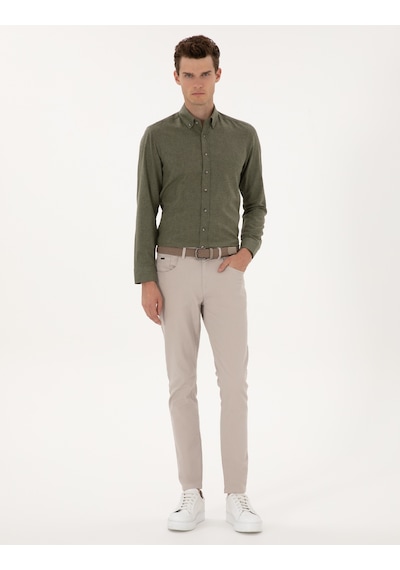 Pierre Cardin Erkek Haki Gömlek Desenli 50316751-vr027 Haki
