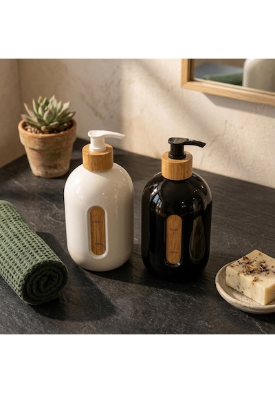 Deconox 500 Ml Cam Sıvı Sabunluk - Bambu Pompalı Ve Etiketli Şık Tasarım 1 Adet Asorit Gönderim Diğer