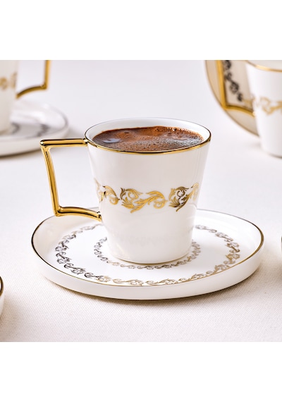 Aryıldız Marilla 12 Parça 6 Kişilik Kahve Fincan Takımı 90 Ml Çok Renkli