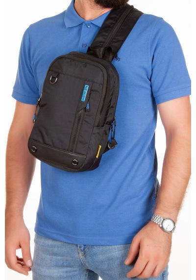 Newısh Polo Accessorıes Unisex Impertex Kumaş Suya Dayanaklı Omuz Ve Mini Sırt Çantası Siyah