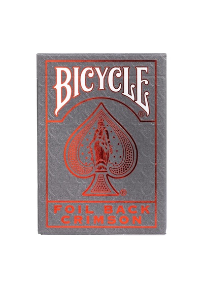 Bicycle Metalluxe Foil Back Crimson Red Kırmızı Kart Premium İskambil Oyun Kağıdı Kartları Destesi