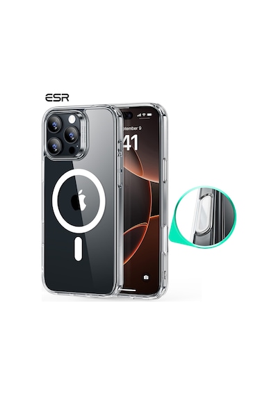 Esr Apple Uyumlu iPhone 16 Pro Max Halolock Magsafe Classic Hybrid Silikon Kılıf - Kamera Kontrol Buton Şeffaf