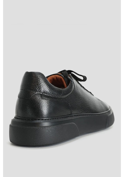 Lufian Tommy Siyah Erkek Deri Sneaker Ayakkabı Siyah