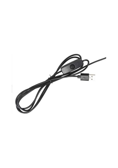 Usb Type-a Açma Kapama Anahtarlı Güç Kablosu Siyah Usb On Off Switch Kablo 5v Led Arduino Raspberry