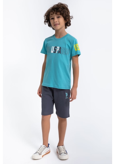 U S Polo Assn Klasik Cam Göbeği Erkek Çocuk Bermuda Takım