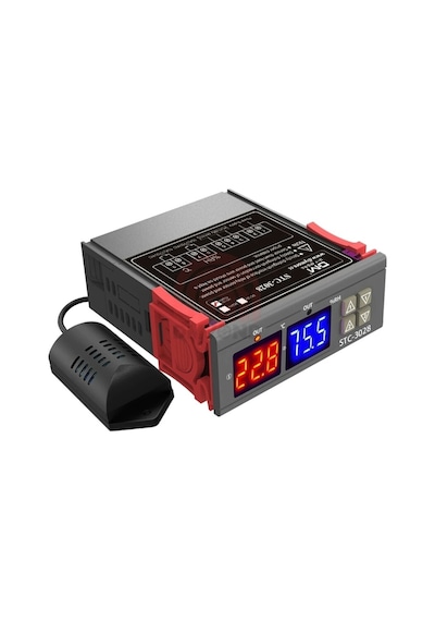 Stc-3028 Isı Ve Nem Ölçer Termostat Çift Ekran 220V N11.3810