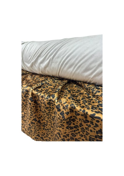 Lutur Leopar Baskılı Peluş Kumaş 100x150 Cm Ithal, Dekoratif, Tekstil Çok Renkli Çok Renkli
