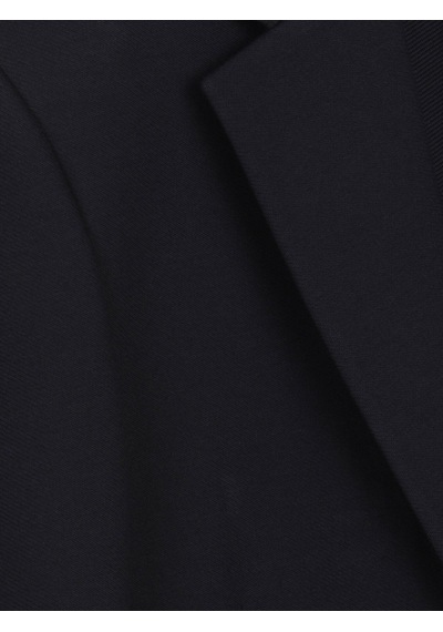 Kip Lacivert Kareli Modern Fit Pamuk Karışımlı Örme Ceket