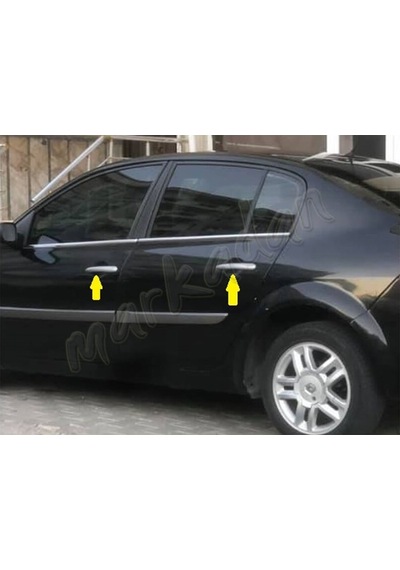 Renault Megane 2 Krom Kapı Kolu 2004-2010 4 Kapı Paslanmaz Çelik