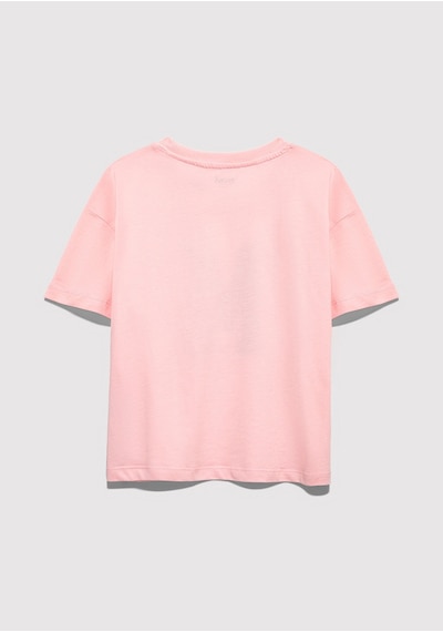 Mavi - M Logo Baskılı Pembe Tişört 7610390-71007 Pembe