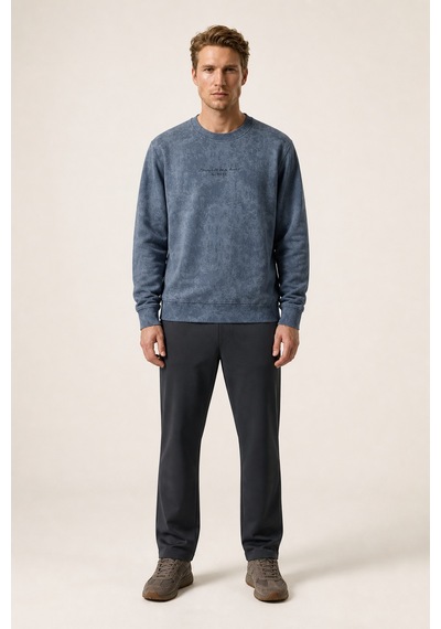 Redline Rummi Desenli Kışlık Yeni Sezon Erkek Regular Fit Sweatshirt Füme
