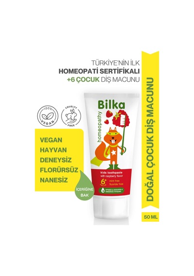 Homeopati Çocuk Diş Macunu 6+ Ahududu