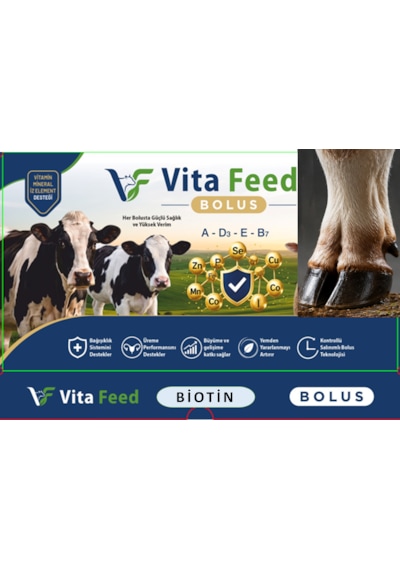 Vitafeed Biotin Tırnak Bolus 100 Gr 12 Adet Bolus