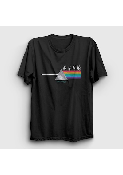 Presmono Unisex Band V2 Pink Floyd T-shirt Siyah