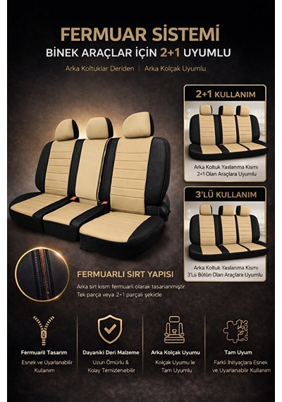 Hyundai Accent Era 2006-2011 Uyumlu Colorline Elegance Deri Bej S
