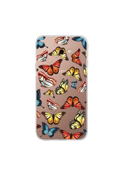 Samsung Galaxy J4+ Plus İle Uyumlu Water Color 2 Kamera Korumalı Şeffaf Kılıf Şeffaf