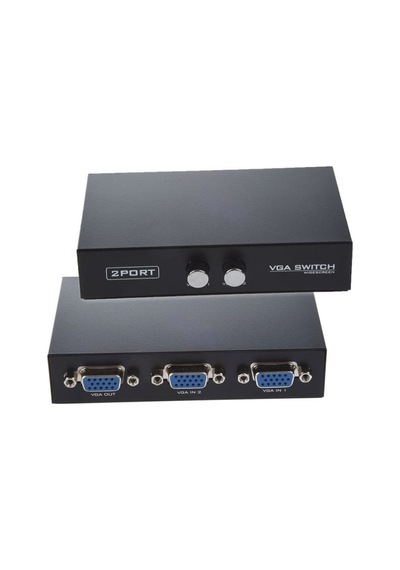 Bircan06- 2 Port Vga Seçici Vga Switch Vga Swıtch Düğmeli Vga Çoklayıcı Vga