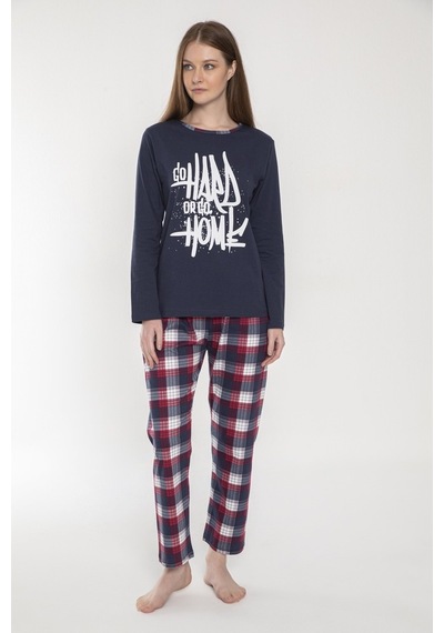 Vishenka Kadın %100 Penye Baskılı Pijama Takımı
