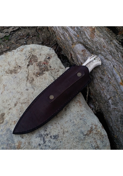 Bushcraft Av Avcı Doğa Kamp Bıçağı Kahverengi - Gümüş