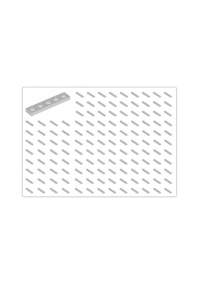 Yedek Parçalar: Plate 1x5: 50 Adet 1x5 Plate Parts Plaka Parçası Açık Gri - Light Bluish Gray Plate 78329