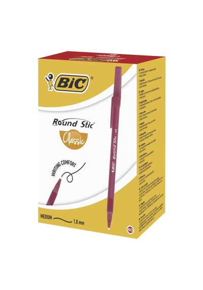 Bic Round Stic Tükenmez Kalem Kırmızı 60'lı Kutu N11.20608