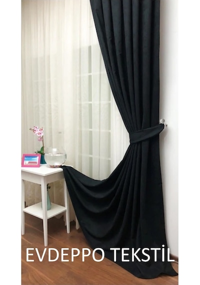 Evdepo Home Deniz Soft Pileli Fon Perde Siyah (446699454) Siyah Evdepo Home Deniz Soft Pileli Fon Perde Siyah (446699454) Siyah