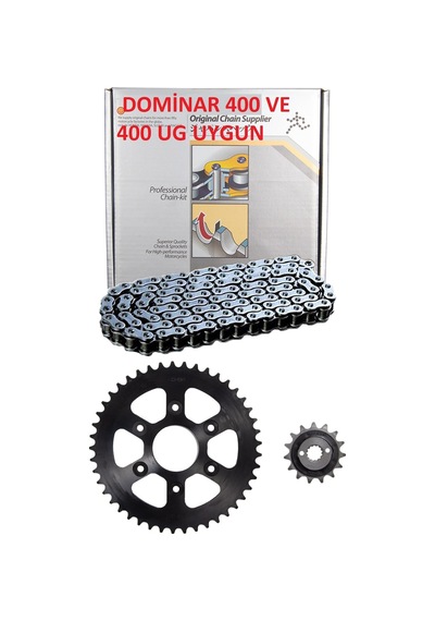 Dominar 400-400 Ug Zincir Dişli Seti Choho Dişliler Ön 15t Arka 45t Siyah Oringli Zincir Arasmto